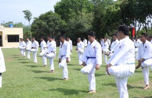 100 Personel Polres Banyuasin Ikuti Ujian Beladiri Polri untuk kenaikan pangkat
