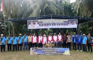 Camat Makarti Jaya Hadiri Pembukaan Open Turnamen Purwosari Cup