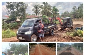 Pemdes Enggal Rejo Tuntaskan Realisasi Pengerasan Jalan Desa