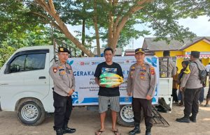 Polsek Muara Padang Distribusikan 8 Ton Beras Murah
