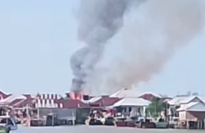 Braking News , Kebakaran Dahsyat di Sungsang Sijago Merah Hanguskan Empat Buah Rumah