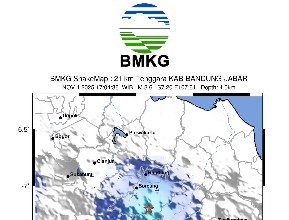 GEMPABUMI TEKTONIK M3,6 DIRASAKAN DI PANGALENGAN, KAB.BANDUNG, JAWA BARAT