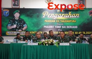 Pangdam XII/Tpr Cek Langsung Kesiapan Yonif 641/Bru Dalam Rangka Latma Kekar Malindo