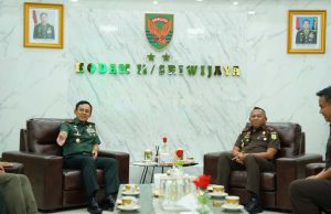 Kunjungan Audiensi Kajati Sumsel ke Markas Kodam II/Sriwijaya