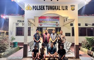Satreskrim Polsek Tunggkal Ilir Tangkap Empat Orang Dalam Oprasi