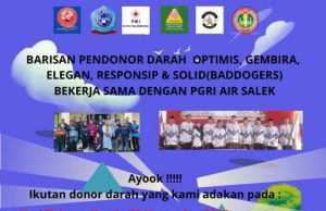 Baddogers Air Salek Bakal Kembali Gelar Baksos Donor Darah Suka Rela