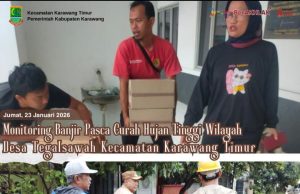 Camat Karawang Timur Turun Langsung Pantau Pasca Banjir Akibat Hujan Deras