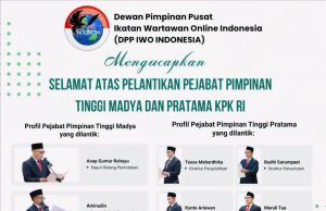 Ketua Umum IWO Indonesia Sampaikan Ucapan Selamat atas Pelantikan Pejabat Pimpinan Tinggi Madya dan Pratama KPK RI