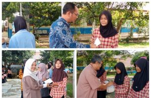 SMP Negeri 8 Lahat,Bagi kan 24 Paket Zakat