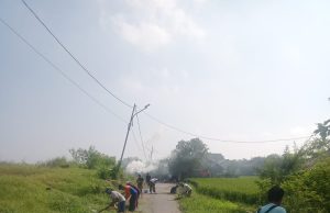 Antisipasi DBD, Warga RW 10 Kelurahan Palumbonsari Kompak Gelar Kerja Bakti Massal