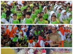 Hut ke 157, Pemkab Lahat Gelar Senam Anak Sehat