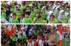 Hut ke 157, Pemkab Lahat Gelar Senam Anak Sehat