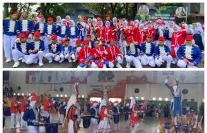 Perdana, Drumband SMP Negeri Vlll Ikuti Festival Hut ke 157 Lahat