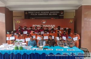 Pemusnahan 2,9 Kg Sabu dan 967 Butir Ekstasi, di Polda Sumsel