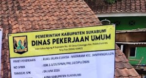 Dinas Pekerjaan Umum (PU) Sukabumi Realisasikan Perbaikan Ruas Jalan Cijaksa-Mataram