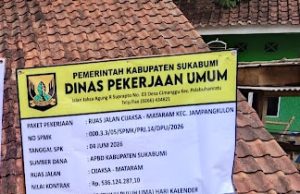 Dinas Pekerjaan Umum (PU) Sukabumi Realisasikan Perbaikan Ruas Jalan Cijaksa-Mataram
