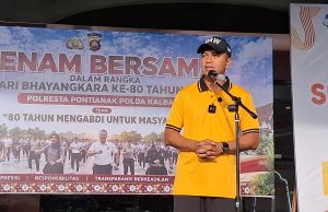 Polresta Pontianak gelar Olahraga bersama masyarakat meriahkan hari Bhayangkara ke-80