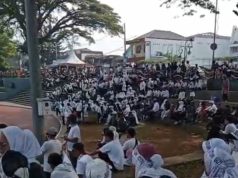 Dukung Program Makan Bergizi Gratis( MBG),Ribuan Massa Dari Aliansi Gelar Aksi di Lapang Merdeka Sukabumi