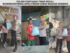 Semarak HUT Bhayangkara ke-80, Bhabinkamtibmas Polsek Pontianak Timur Bagikan Sembako untuk Warga Kurang Mampu