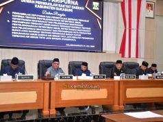 Ketua DPRD Sukabumi Budi Azhar Mutawali.SIP Pimpin Rapat Nota Perubahan Badan Hukum Perumda Menjadi Perseroda