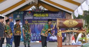 Ratusan Santri Berkompetisi Dalam Ajang Pekan Olahraga Antar Santri Madrasah Diniyah (Porsadin) Ke-8 Tingkat Kabupaten Sukabumi