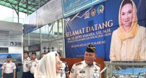 Kasubseksi Lapas Kelas IIA Warungkiara Dampingi Wakil ketua Komisi XIII DPR-RI,Tinjau Lapas KELAS IIB Sukabumi