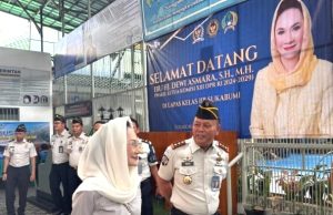 Kasubseksi Lapas Kelas IIA Warungkiara Dampingi Wakil ketua Komisi XIII DPR-RI,Tinjau Lapas KELAS IIB Sukabumi