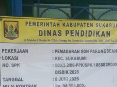 Disdik Sukabumi Gandeng CV.Rizki Sarana,Realisasikan Pemagaran Sekolah SDN Parungseah