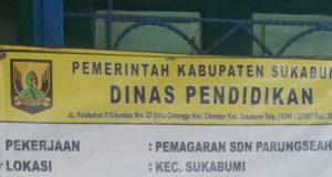 Disdik Sukabumi Gandeng CV.Rizki Sarana,Realisasikan Pemagaran Sekolah SDN Parungseah