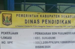 Disdik Sukabumi Gandeng CV.Rizki Sarana,Realisasikan Pemagaran Sekolah SDN Parungseah