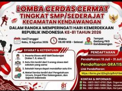 Lomba Cerda Cermat Tingkat SMP / Sederajat Kecamatan Kedawangan Perkuat Cinta Tanah Air Dan Pengetahuan Dalam Rangka Hari Kemerdekaan RI Ke – 81