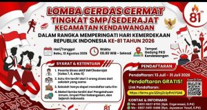 Lomba Cerda Cermat Tingkat SMP / Sederajat Kecamatan Kedawangan Perkuat Cinta Tanah Air Dan Pengetahuan Dalam Rangka Hari Kemerdekaan RI Ke – 81