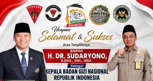 Gus Imam Sampaikan Ucapan Selamat atas Pelantikan H. DR. Sudaryono sebagai Kepala Badan Gizi Nasional RI