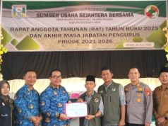 Camat Muara Padang Hadiri RAT Koperasi Produsen Sumber Usaha Sejahtera Bersama Tahun 2026