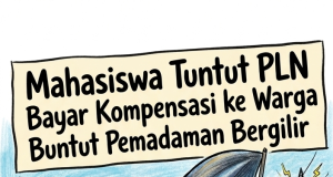 Mahasiswa dan Pemuda Rakyat Geruduk PLN KALBAR, Tuntut Kompensasi Pemadaman Bergilir