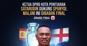 Ketua DPRD Kota Pontianak Satarudin Berikan Dukungan Penuh untuk Spanyol di Babak Final