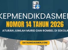Permendikdasmen Atur Jumlah Rombel,Ciptakan Suasana dan Kualitas Pembelajaran