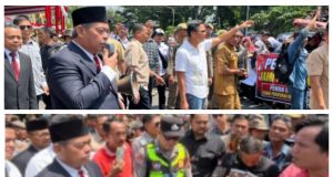 Bupati Lahat Bursah Zarnubi Temui Massa Aksi Sengketa Lahan Banjarsari