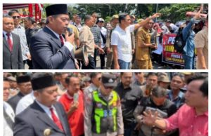 Bupati Lahat Bursah Zarnubi Temui Massa Aksi Sengketa Lahan Banjarsari