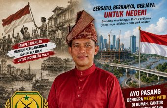 Ketua DPD BPM Kota Pontianak Agus Chanigia Himbau Anggota,Simpatisan BPM dan Masyarakat Pasang Bendera Merah Putih Sambut HUT Ke-81 RI