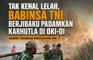 Tak Kenal Lelah, Babinsa TNI Berjibaku Padamkan Karhutla di OKI-OI, Dandim Tekankan Pencegahan Dini