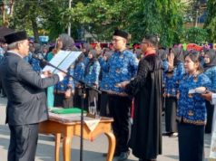 Pemkab Lahat Ambil Sumpah 711 PNS, 556 Resmi Dilantik ke Jabatan Fungsional