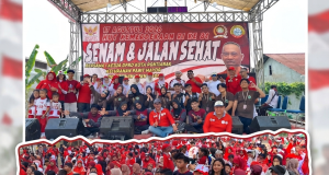 Semarak HUT RI ke-81: Warga Parit Mayor Padati Senam dan Jalan Sehat Bersama Ketua DPRD