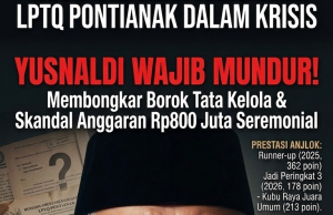 LPTQ Kota Pontianak Disorot Usai Anjloknya Prestasi pada MTQ XXXIV Kalimantan Barat