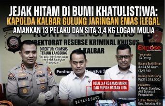 Kapolda Kalbar Gulung Jaringan Emas Ilegal dan Menyita 3,4 Kg Logam Mulia Amankan 13 Pelaku dan Sita Mesin