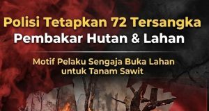 Jerat Hukum Perusak Lingkungan: 72 Pembakar Hutan Lintas Provinsi Resmi Ditersangkakan Bakar Hutan Demi Sawit