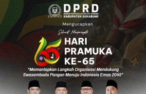 DPRD Sukabumi Ucapkan Selamat Memperingati Hari Pramuka ke-65