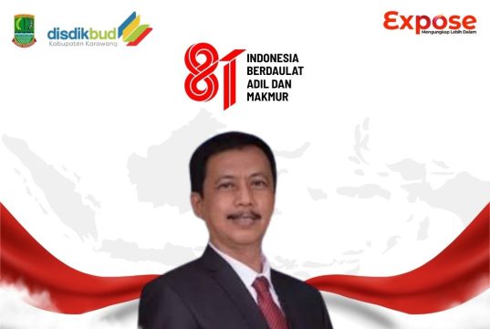 Kepala Disdikbud Karawang Ucapkan Dirgahayu Republik Indonesia ke-81