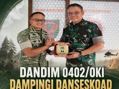 Dandim 0402/OKI Dampingi Danseskoad dalam Penyuluhan Karhutla dan KKL Wilhan Pasis Dikreg LXVIII