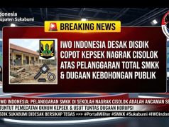 Iwo Indonesia DPD Kab Sukabumi Desak Disdik Kab Sukabumi Copot Kepsek Nagrak Cisolok Atas Pelanggaran Total SMKK Dan Dugaan Kebohongan Publik